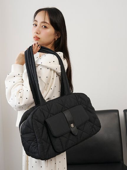 【キャリーオン対応】バリエーションフラップボストンバッグ