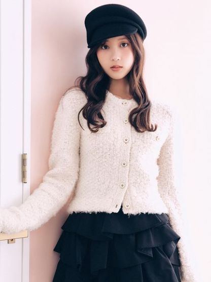 【HIGH QUALITY】アルパカシルクミックスニットジャケット