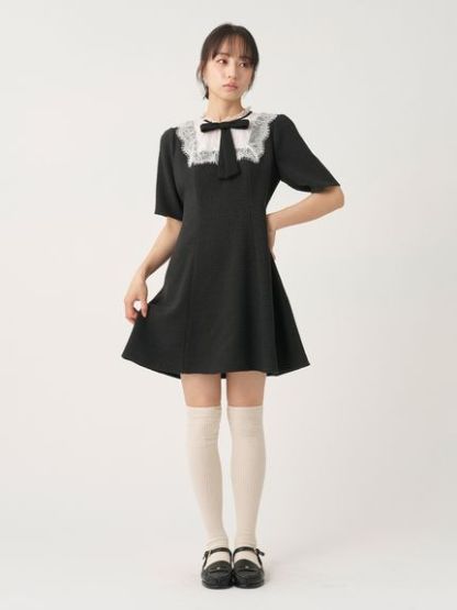 【WEB限定】フレンチリボンレースカラードレス