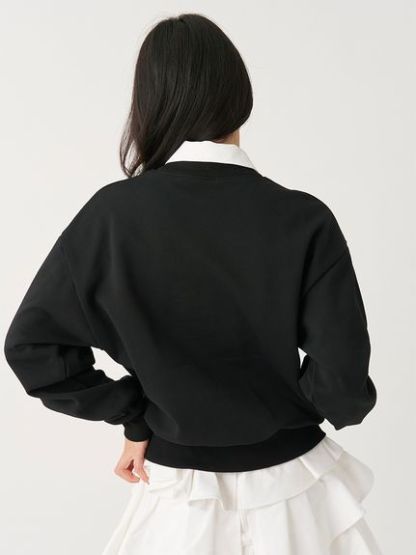 【USAGI ONLINE/ZOZO TOWN限定】エンブロイダリーボウタイスウェット