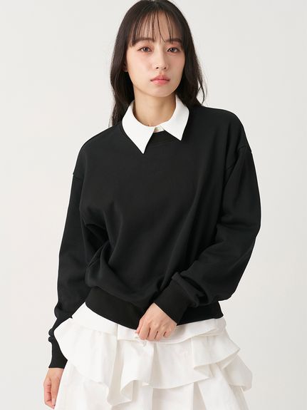 【USAGI ONLINE/ZOZO TOWN限定】エンブロイダリーボウタイスウェット
