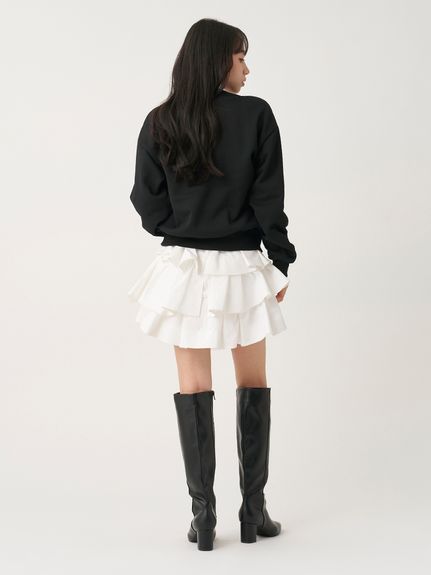 【USAGI ONLINE/ZOZO TOWN限定】エンブロイダリーボウタイスウェット