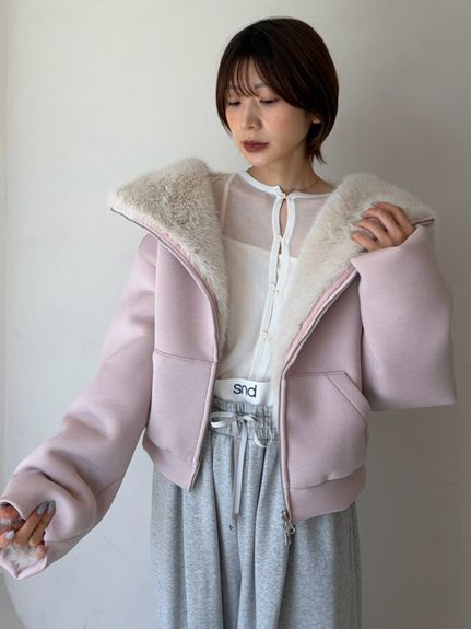 【USAGI ONLINE限定】リバーシブルファーボリュームパーカー
