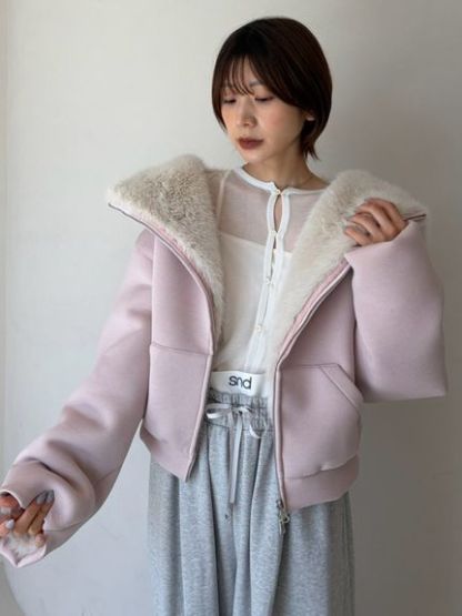 【USAGI ONLINE限定】リバーシブルファーボリュームパーカー