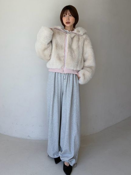 【USAGI ONLINE限定】リバーシブルファーボリュームパーカー