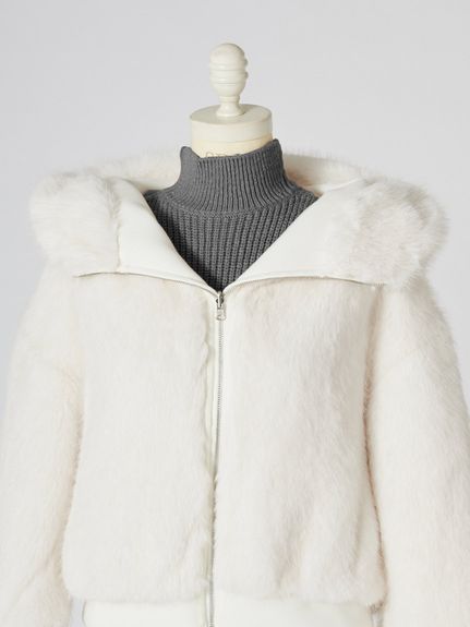 【USAGI ONLINE限定】リバーシブルファーボリュームパーカー