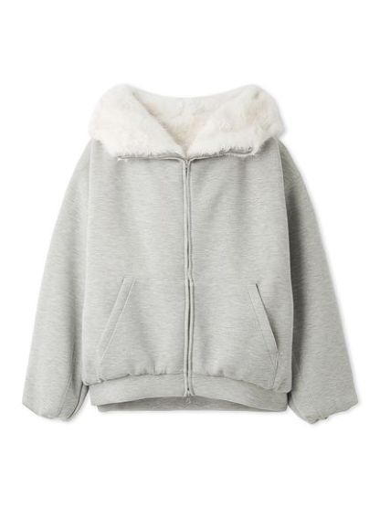 【USAGI ONLINE限定】リバーシブルファーボリュームパーカー