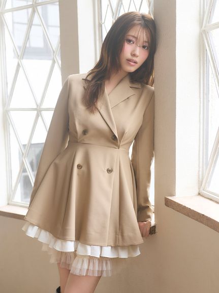 【USAGI ONLINE限定】スタイルアップジャケットライクミニワンピース