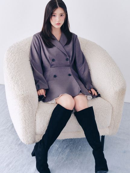 【USAGI ONLINE限定】スタイルアップジャケットライクミニワンピース