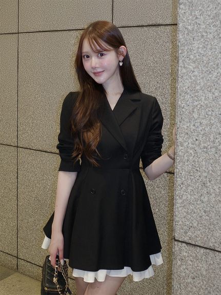【USAGI ONLINE限定】スタイルアップジャケットライクミニワンピース