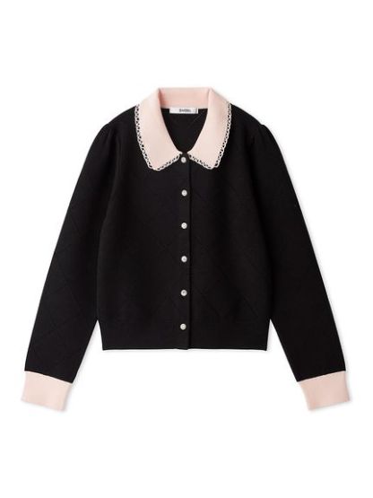 【USAGI ONLINE限定】アイレットアーガイルニットカーディガン