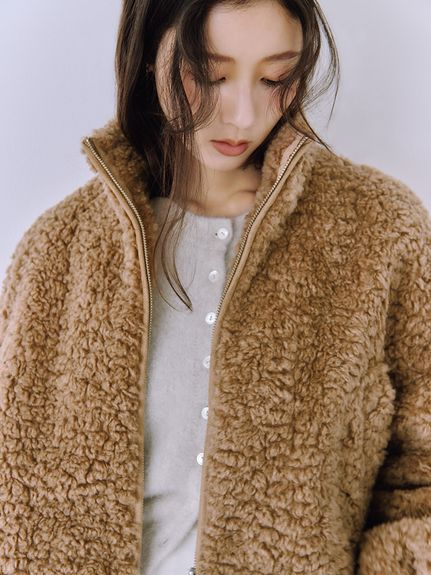 【HIGH QUALITY】フォックスカシミヤクルーネックカーディガン