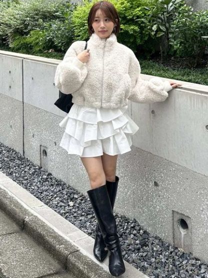 ボアブルゾン