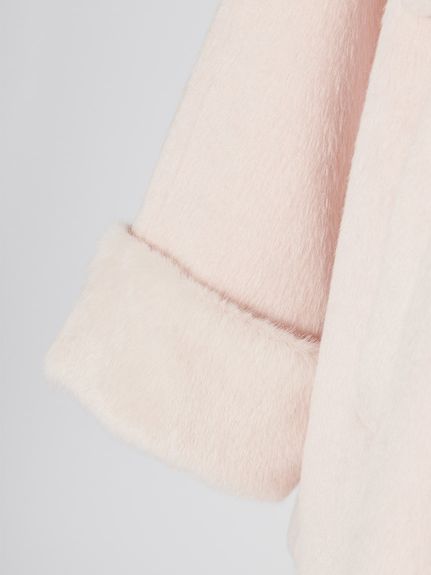 【WEB限定】ファー付きリボンブローチコート