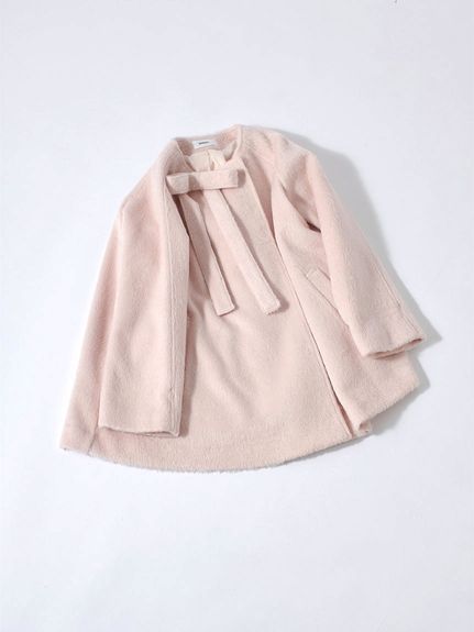 【WEB限定】ファー付きリボンブローチコート