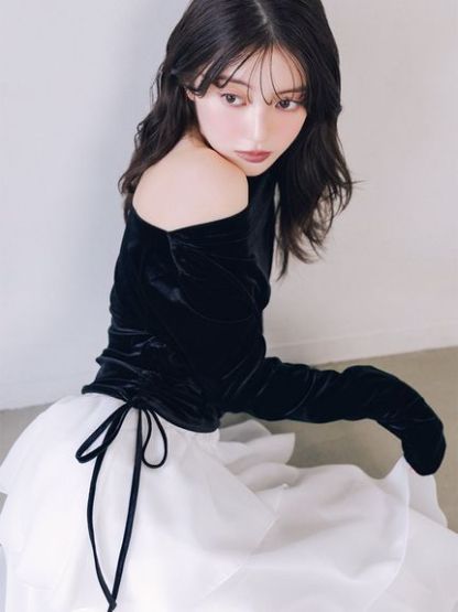 【WEB限定】カシュクールベロアドッキングワンピース