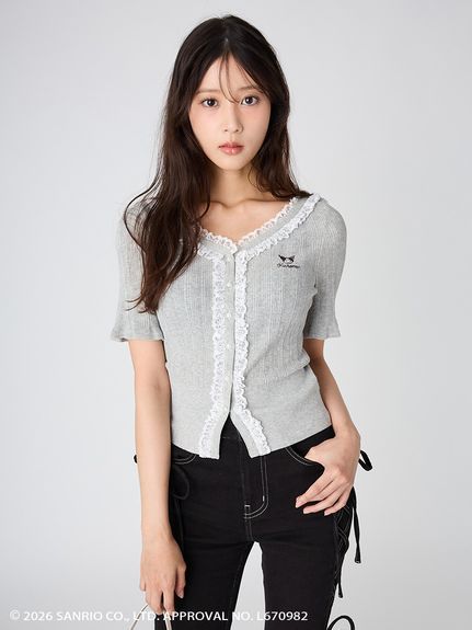 【クロミ】ワンポイントカーディガン