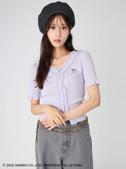 【クロミ】ワンポイントカーディガン