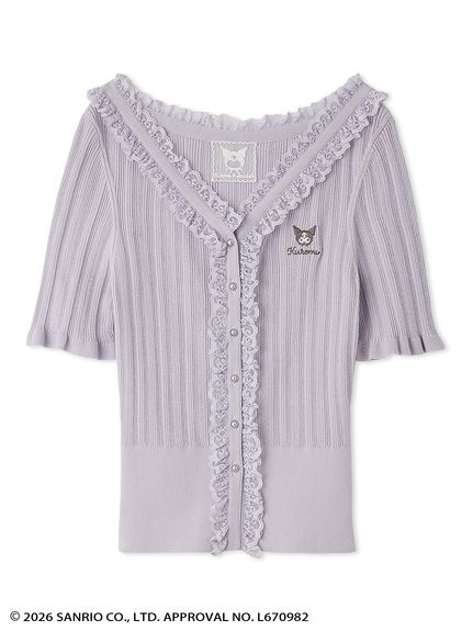 【クロミ】ワンポイントカーディガン