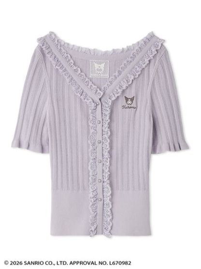 【クロミ】ワンポイントカーディガン