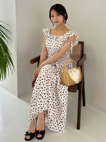 Sustainableフルーツプリントマーメイドスカート