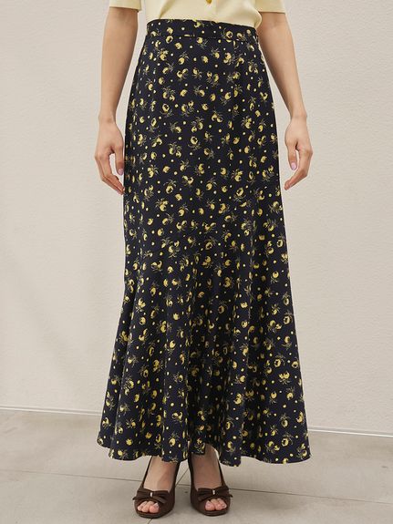 Sustainableフルーツプリントマーメイドスカート