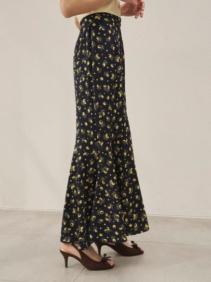 Sustainableフルーツプリントマーメイドスカート
