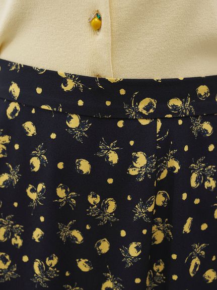 Sustainableフルーツプリントマーメイドスカート