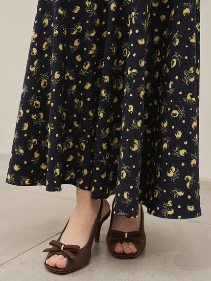 Sustainableフルーツプリントマーメイドスカート