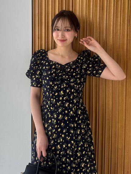 【販路限定サイズあり】Sustainableフルーツプリントワンピース