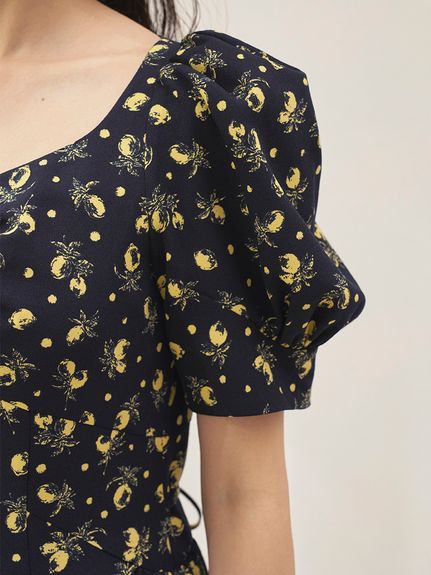 【販路限定サイズあり】Sustainableフルーツプリントワンピース