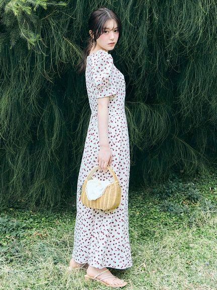 【販路限定サイズあり】Sustainableフルーツプリントワンピース