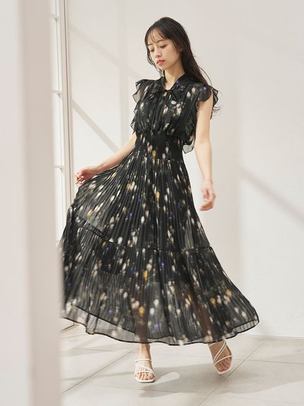 【販路限定サイズあり】Sustainableフリルプリーツワンピース