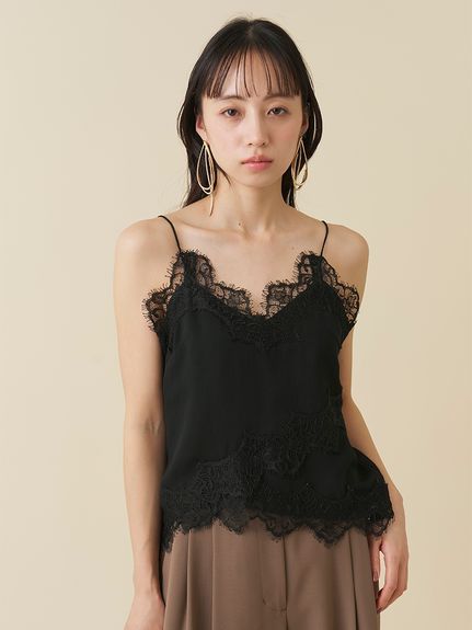 レーストリムシフォンキャミソール