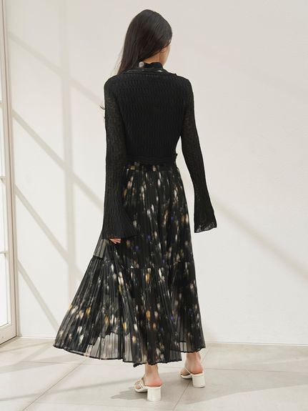 レーストリムクロップドカーディガン