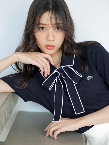 LACOSTE/ボウタイポロニットプルオーバー