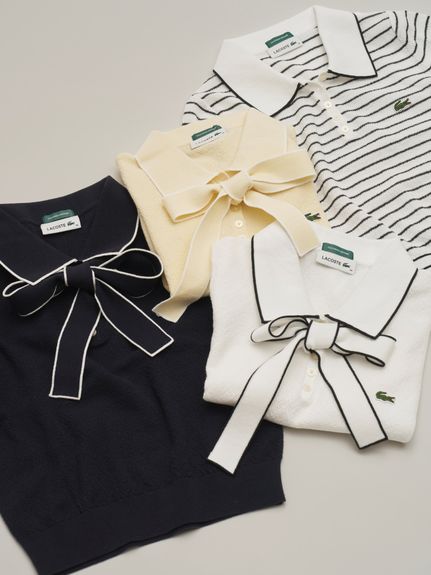 LACOSTE/ボウタイポロニットプルオーバー
