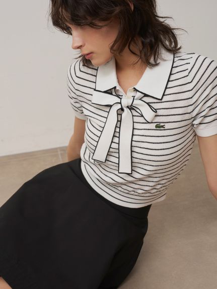 LACOSTE/ボウタイポロニットプルオーバー
