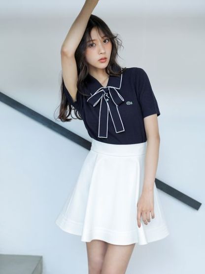 LACOSTE/ボウタイポロニットプルオーバー