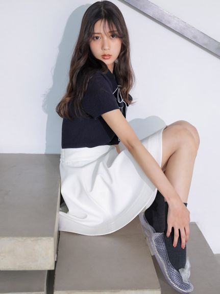 LACOSTE/ボウタイポロニットプルオーバー