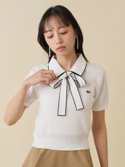 LACOSTE/ボウタイポロニットプルオーバー