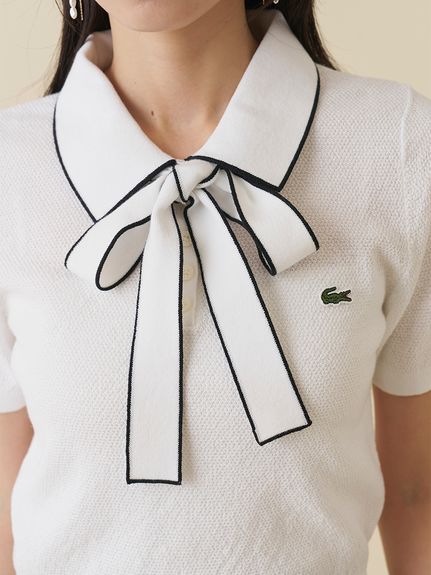 LACOSTE/ボウタイポロニットプルオーバー