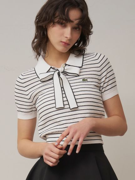LACOSTE/ボウタイポロニットプルオーバー