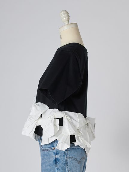 【USAGI ONLINE/ZOZOTOWN限定】リボンドッキングTシャツ