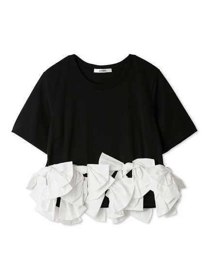 【USAGI ONLINE/ZOZOTOWN限定】リボンドッキングTシャツ