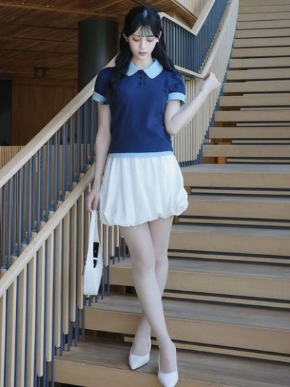 【USAGI ONLINE/ZOZO TOWN限定】レイヤードビジューポロカットソー