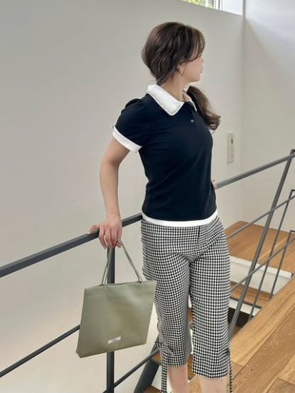 【USAGI ONLINE/ZOZO TOWN限定】レイヤードビジューポロカットソー