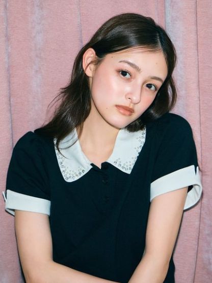【USAGI ONLINE/ZOZO TOWN限定】レイヤードビジューポロカットソー