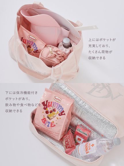 【WEB限定】ビジューロゴトートバッグ/保冷機能付き