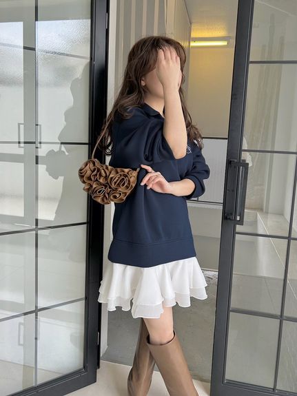【USAGI ONLINE/ZOZOTOWN限定】スキッパーミニワンピース
